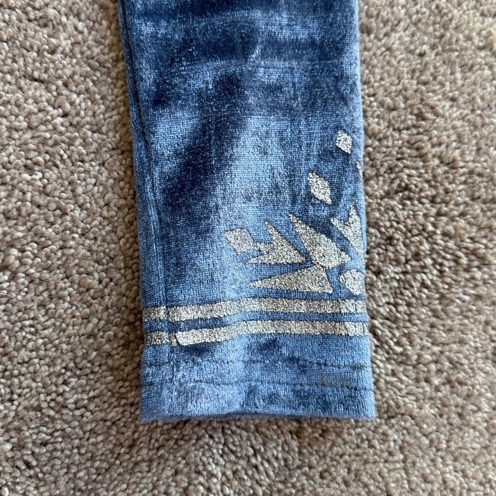 Blue Velvet Dress with Faux Fur Collar - Picture 5 of 6